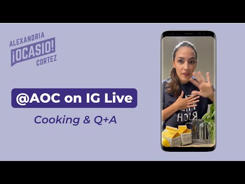 Cooking Q&amp;A Instagram Live | Alexandria Ocasio-Cortez